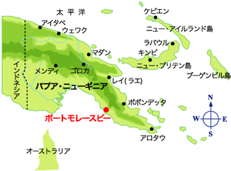 パプアニューギニアMAP